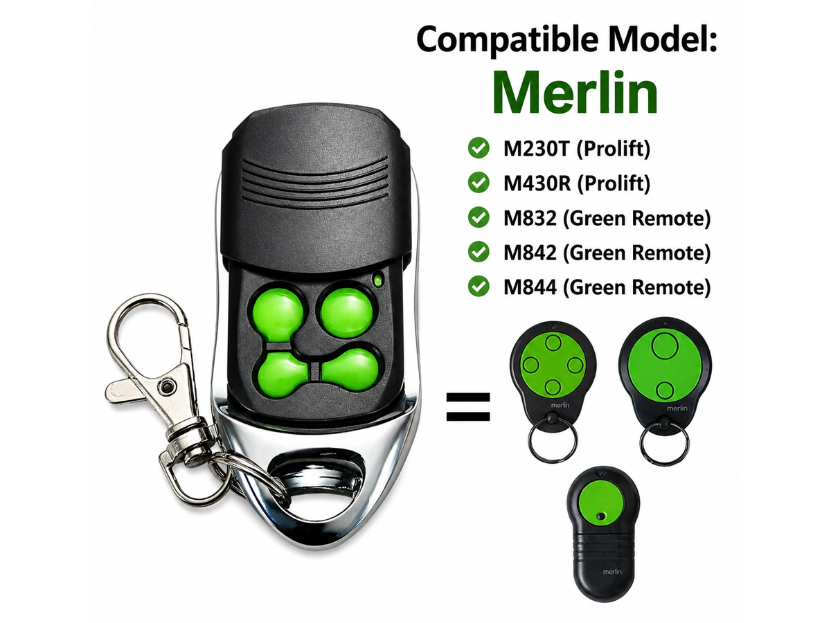 Merlin M844 Garage Door Remote Replacement Garage Gate Remote Control