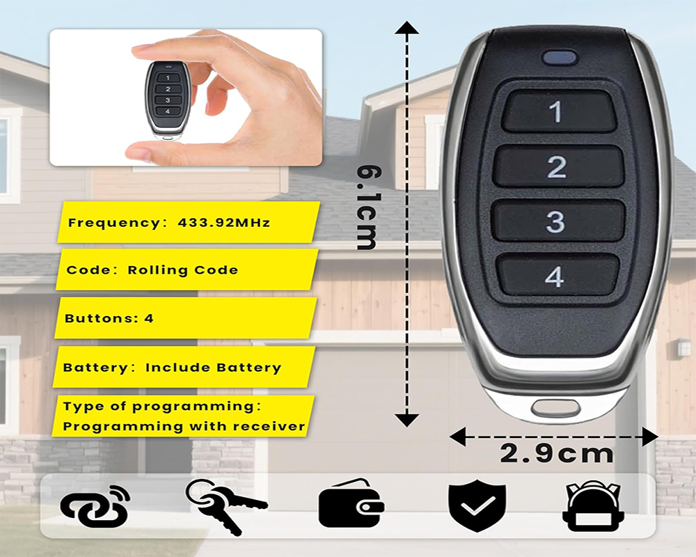 Garage Door Remote ATA PTX5V1 Garage Door Gate Opener Remote Replacement