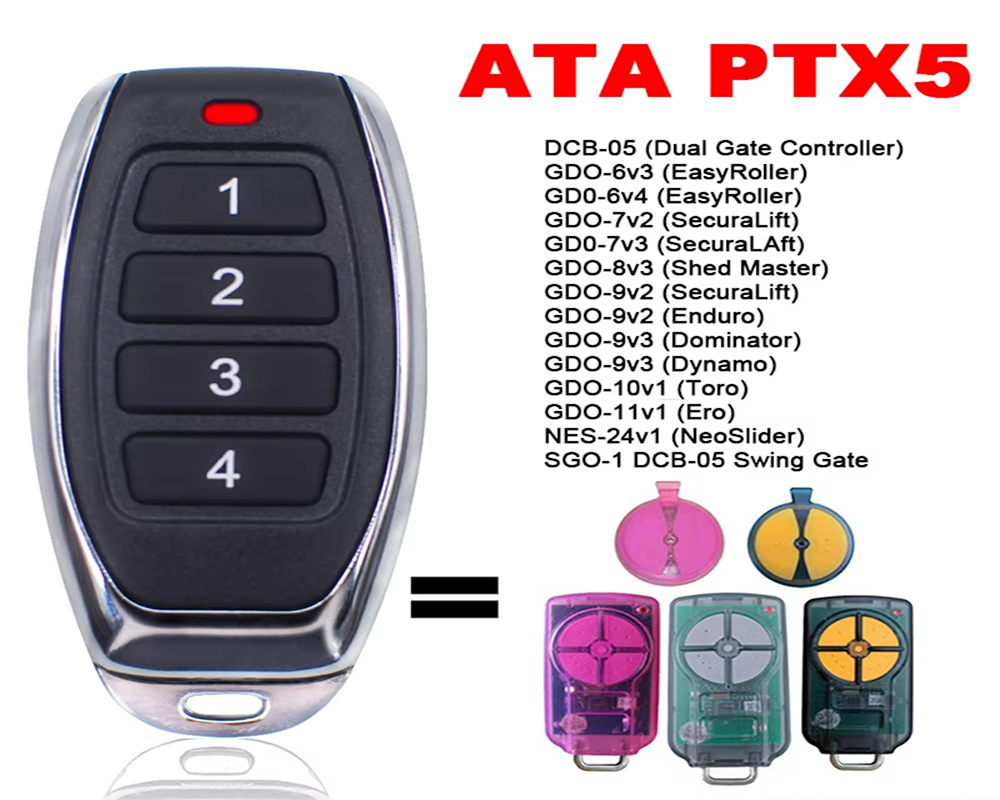 Garage Door Remote ATA PTX5V1 Garage Door Gate Opener Remote Replacement