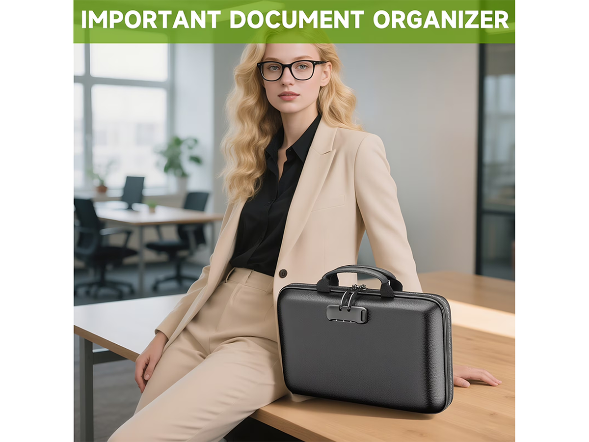 Product Title Fireproof Document Organizer Lockable File Storage Box with 13 Pockets