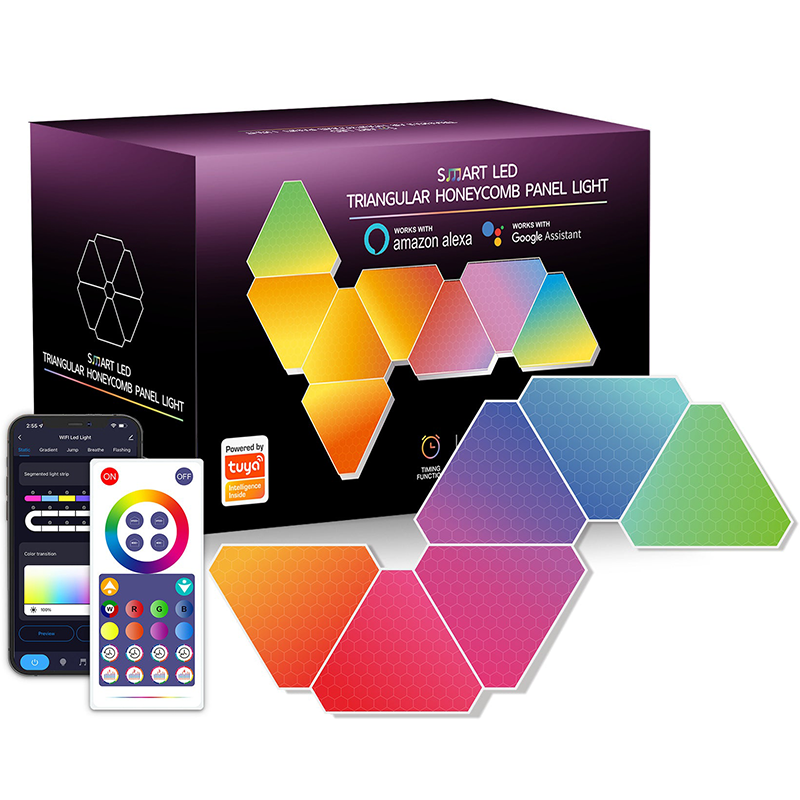 Smart DIY Triangle Light Panel with Music Sync and Voice Control