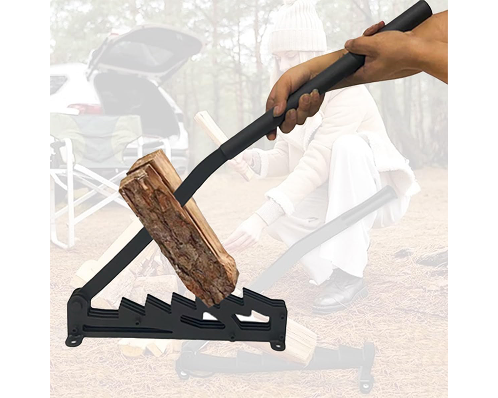 Wall Mounted Firewood Splitter Manual Log Splitting Tool for Kindling & Firewood