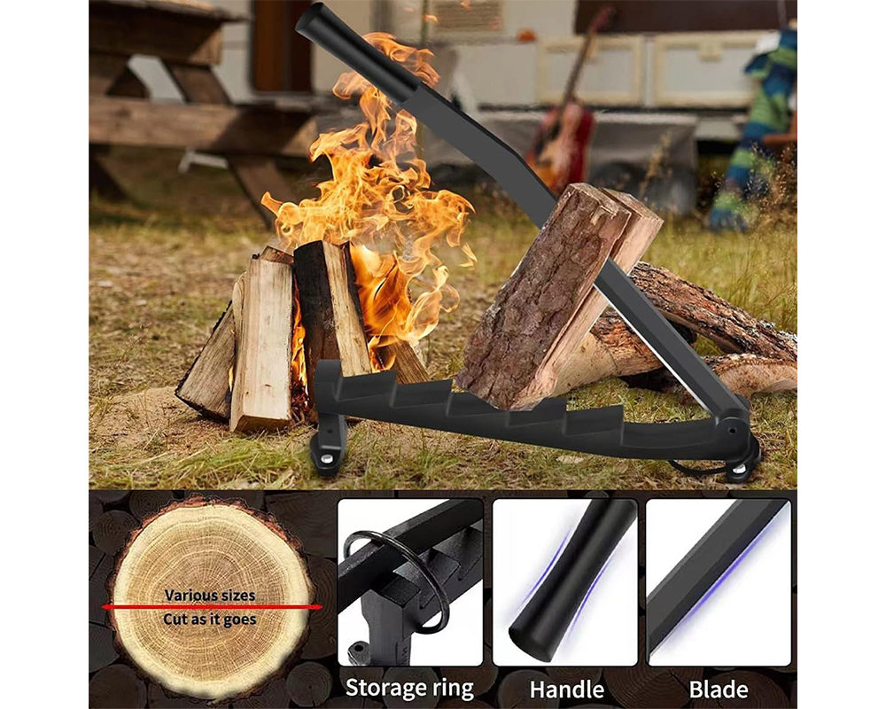 Wall Mounted Firewood Splitter Manual Log Splitting Tool for Kindling & Firewood