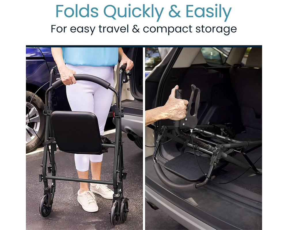 Foldable Mobility Walker with Seat