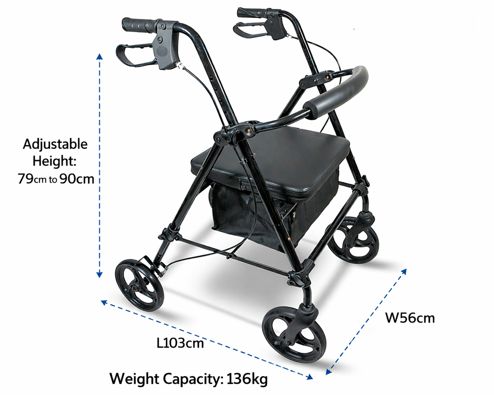 Foldable Mobility Walker with Seat