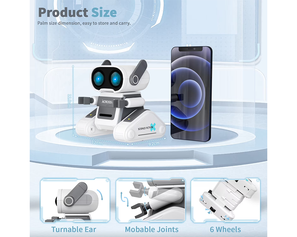 Remote Control Toy Robots RC Robot Toys with Lights, Music & 360° Action