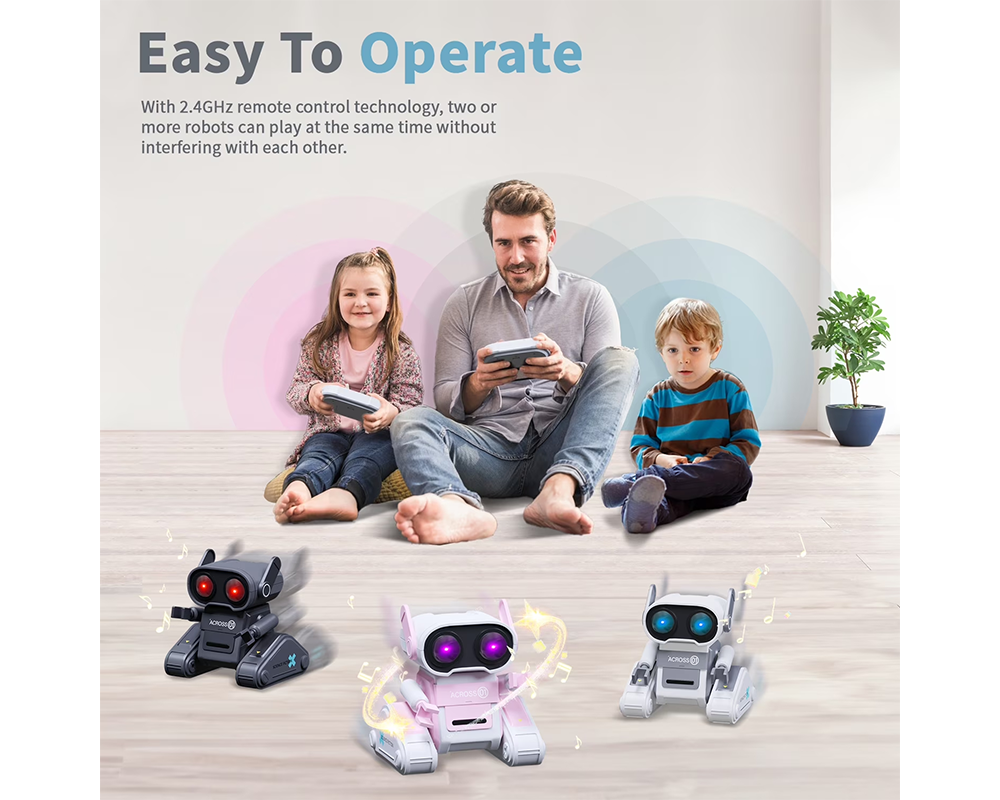 Remote Control Toy Robots RC Robot Toys with Lights, Music & 360° Action
