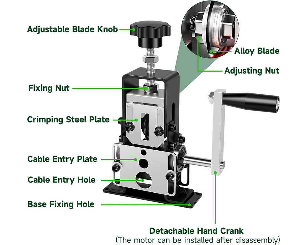 Wire Stripping Machine Manual Hand Crank Wire Stripping Machine