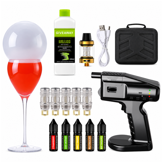 Cocktail Bubble Maker Kit – Smoke Bubble Infuser for Drinks & Food Presentation