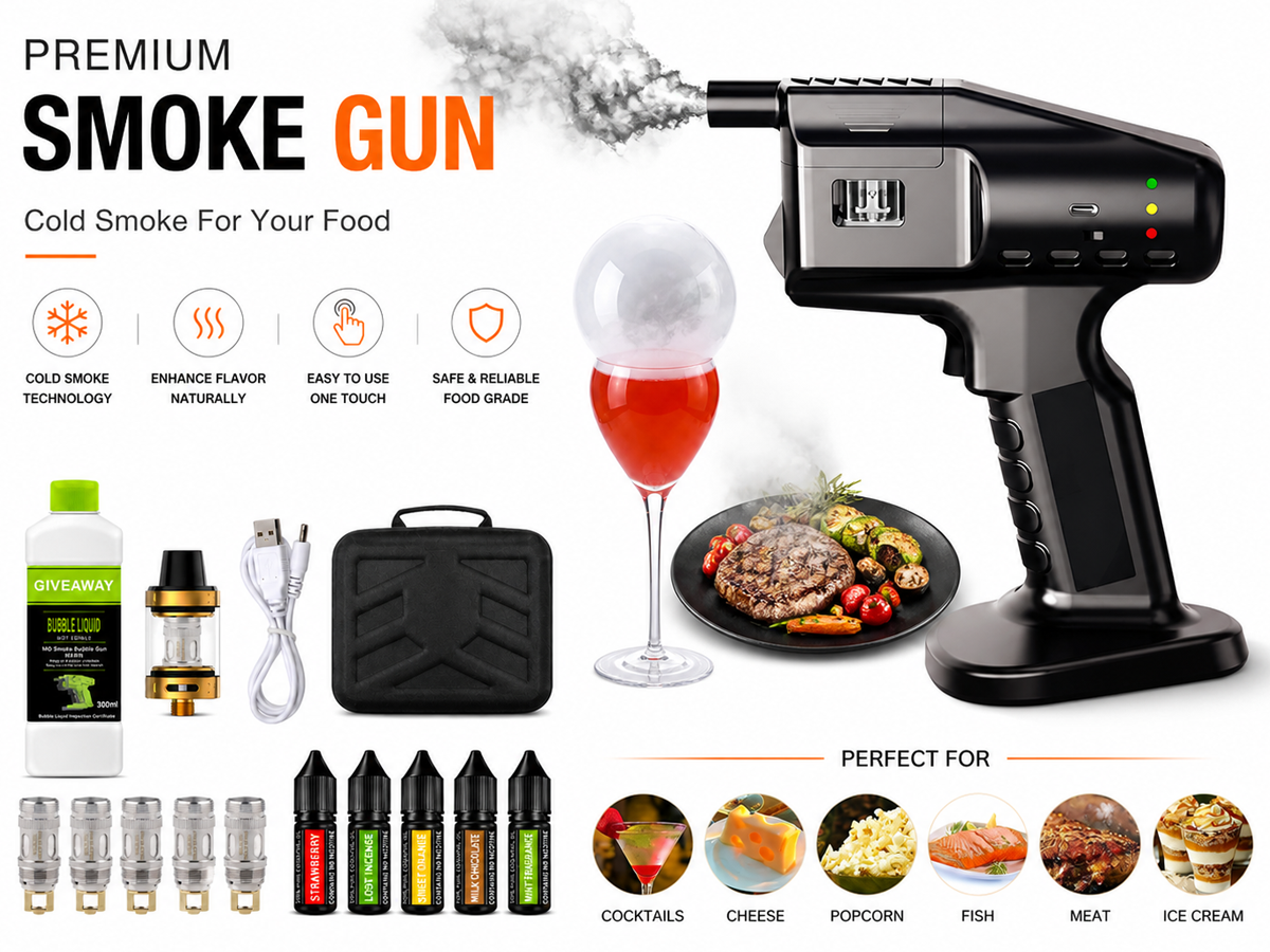 Cocktail Bubble Maker Kit – Smoke Bubble Infuser for Drinks & Food Presentation