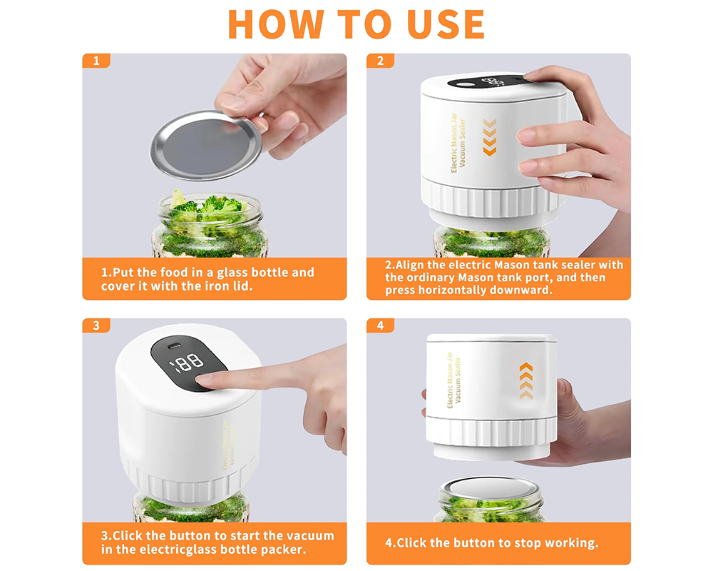 Electric Mason Jar Vacuum Sealer Kit