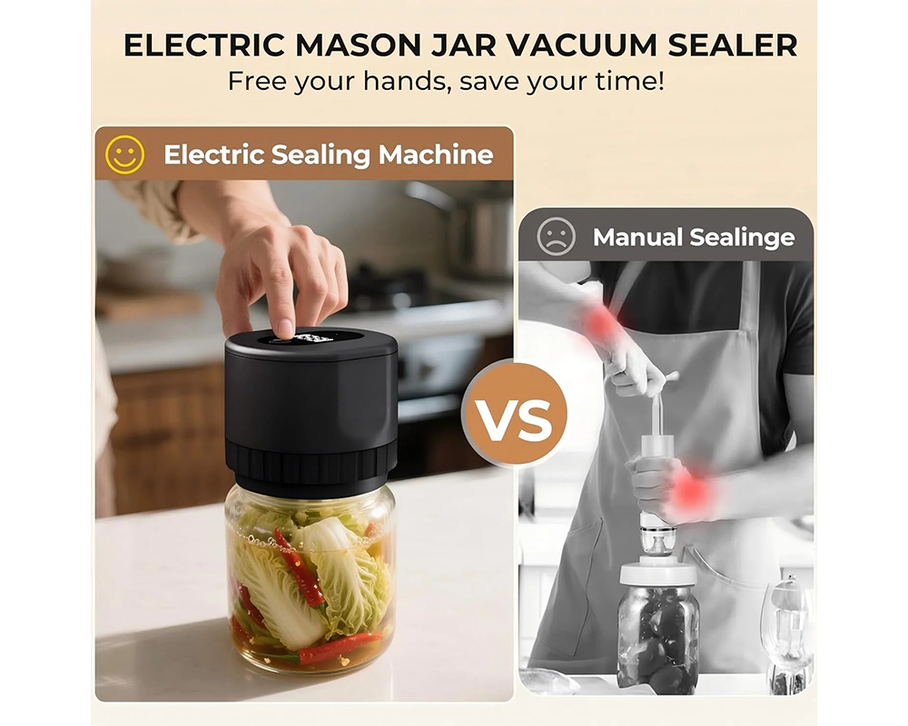 Electric Mason Jar Vacuum Sealer Kit