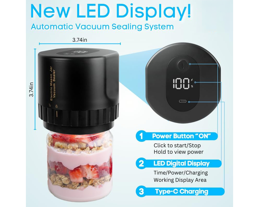 Electric Mason Jar Vacuum Sealer Kit