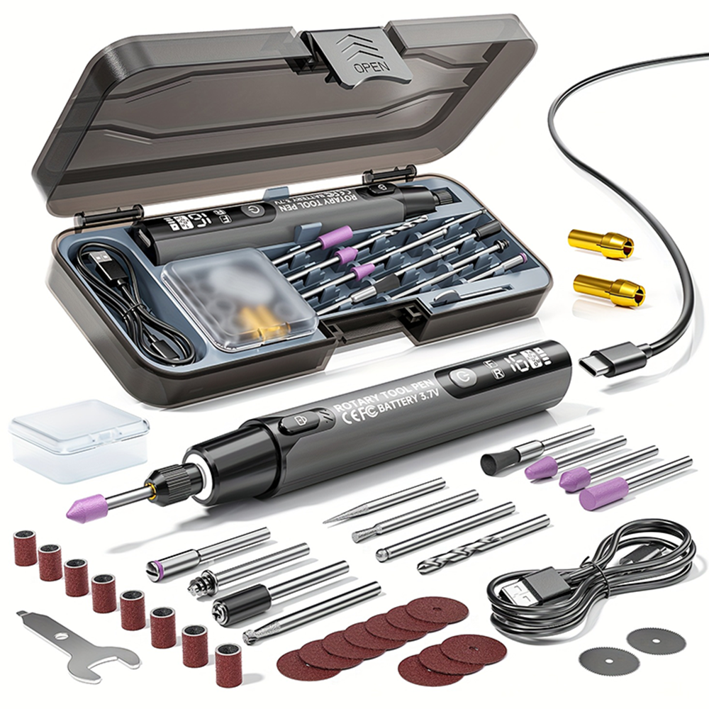 Cordless Rotary Drill Tool Set Mini Electric Grinder