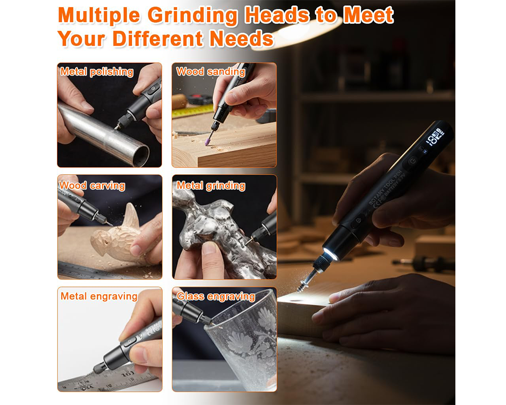 Cordless Rotary Drill Tool Set Mini Electric Grinder