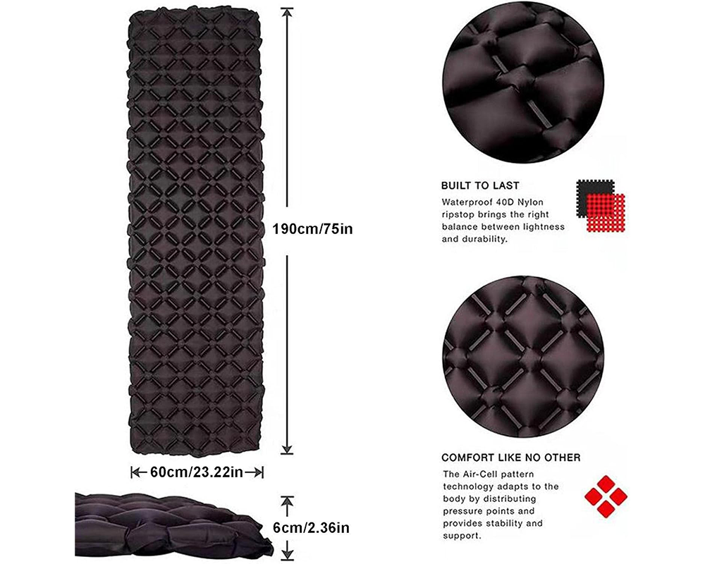 Camping Mattress Sleeping Mat Ultralight Inflatable Sleeping Pad for Outdoor Use