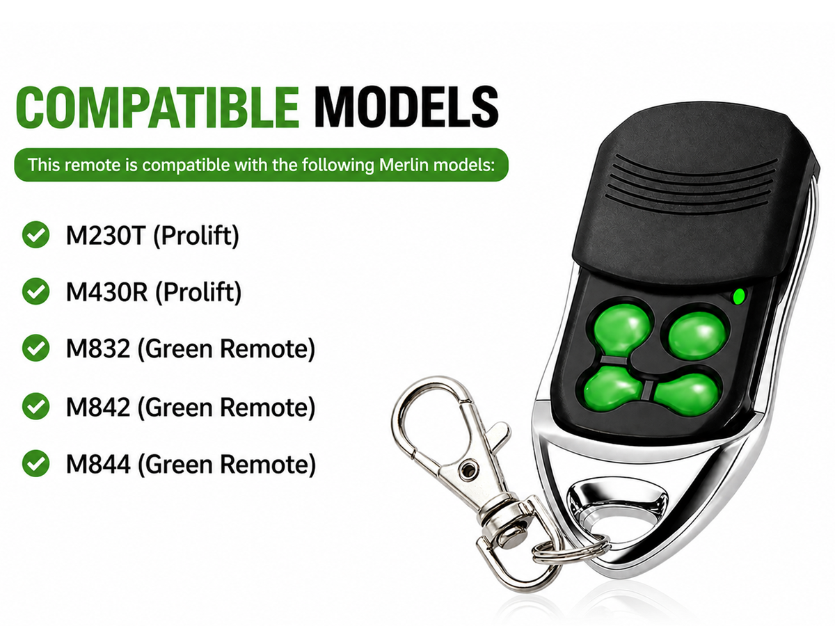 Replacement remote Merlin M842 M832 M844 Garage Remote