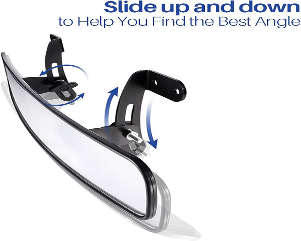 Golf Cart Rear View Mirror 16.5 Inch Wide Panoramic Convex Interior Mirror