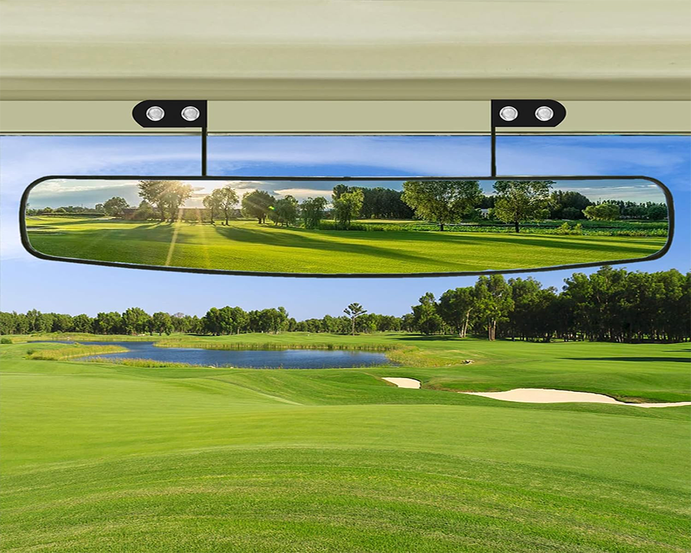 Golf Cart Rear View Mirror 16.5 Inch Wide Panoramic Convex Interior Mirror