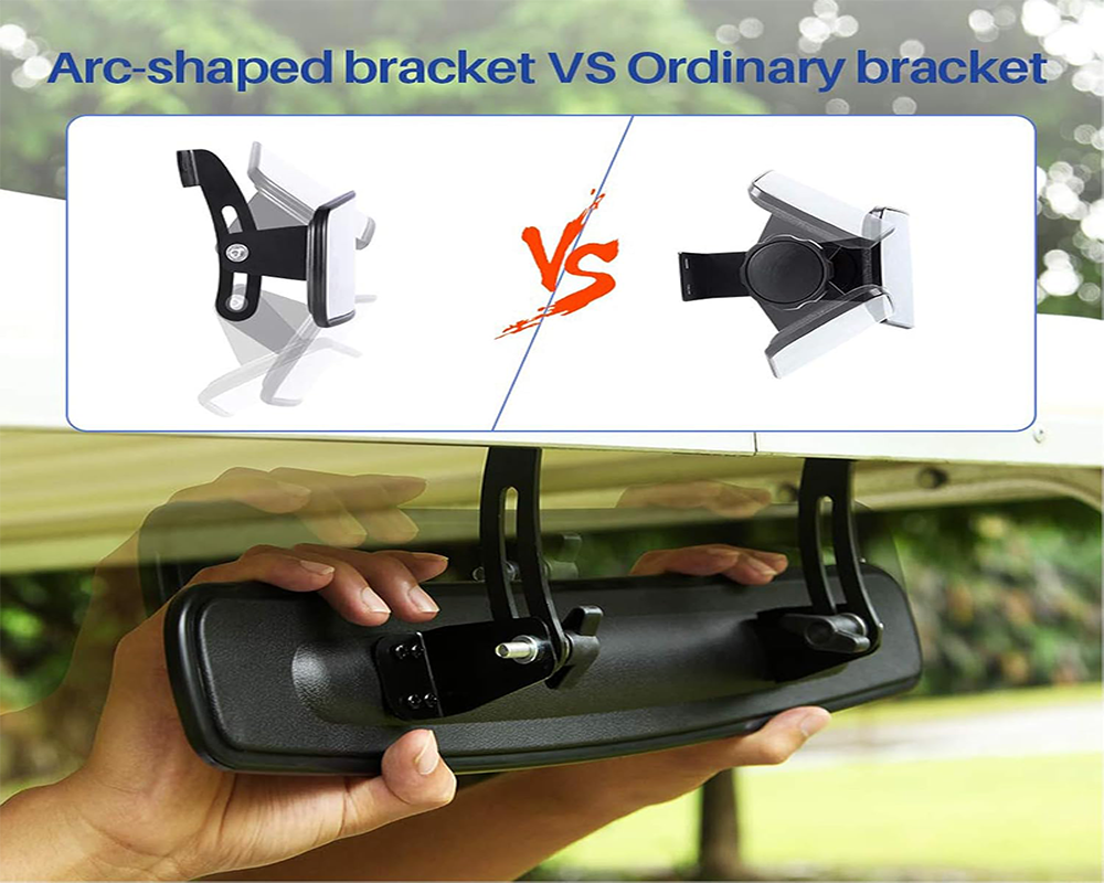 Golf Cart Rear View Mirror 16.5 Inch Wide Panoramic Convex Interior Mirror