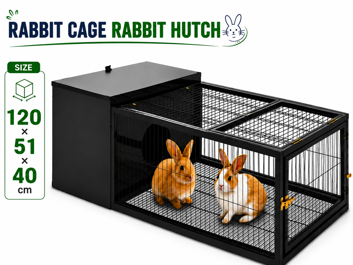 Rabbit Cage Rabbit Hutch Metal Pet Playpen Enclosure 120 cm