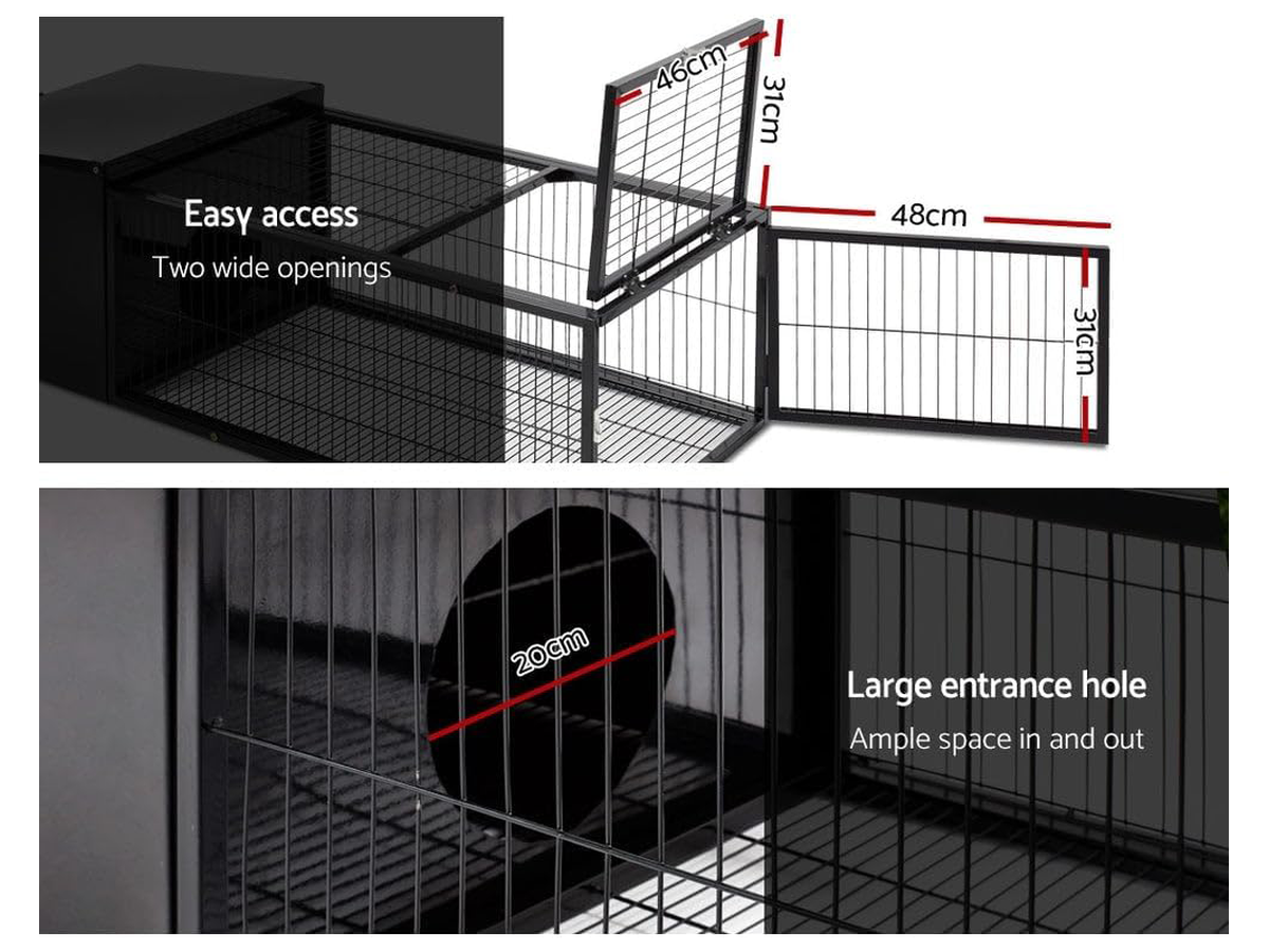 Rabbit Cage Rabbit Hutch Metal Pet Playpen Enclosure 120 cm