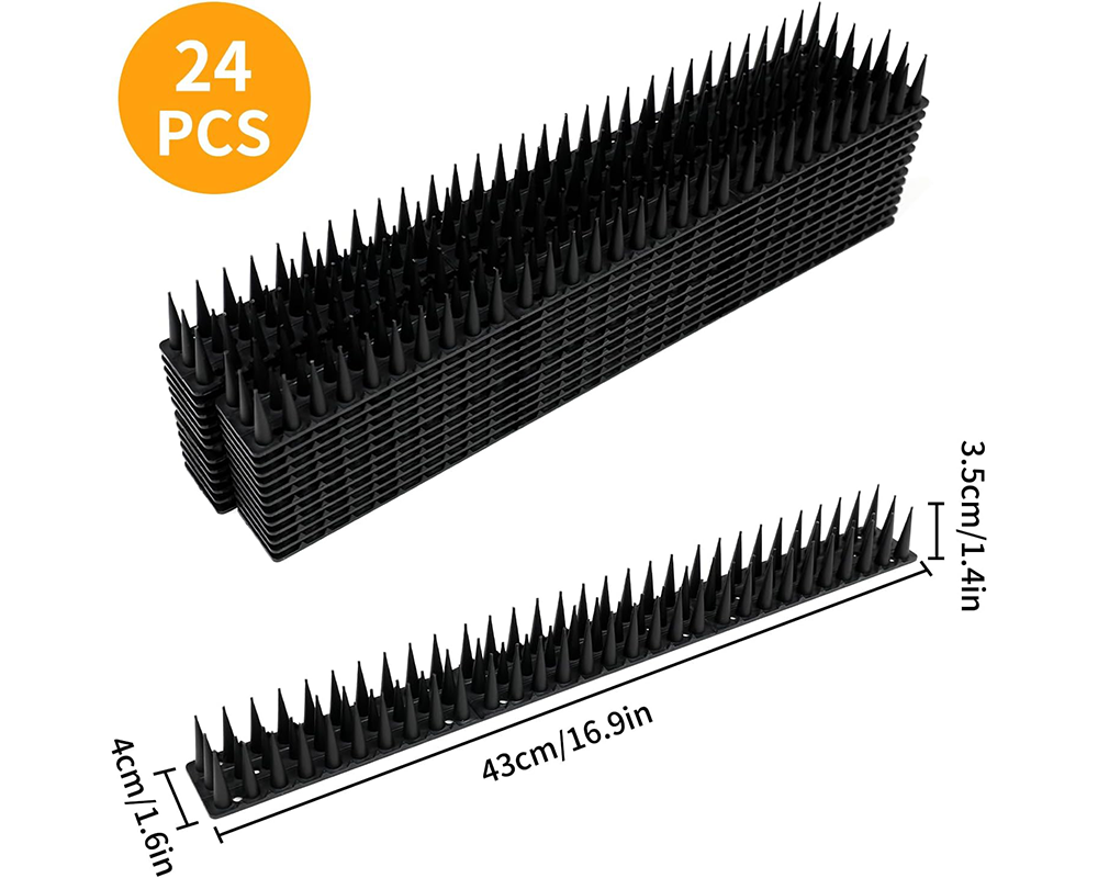 24 PCS Heavy Duty Outdoor Bird Deterrent Bird Spikes 10M
