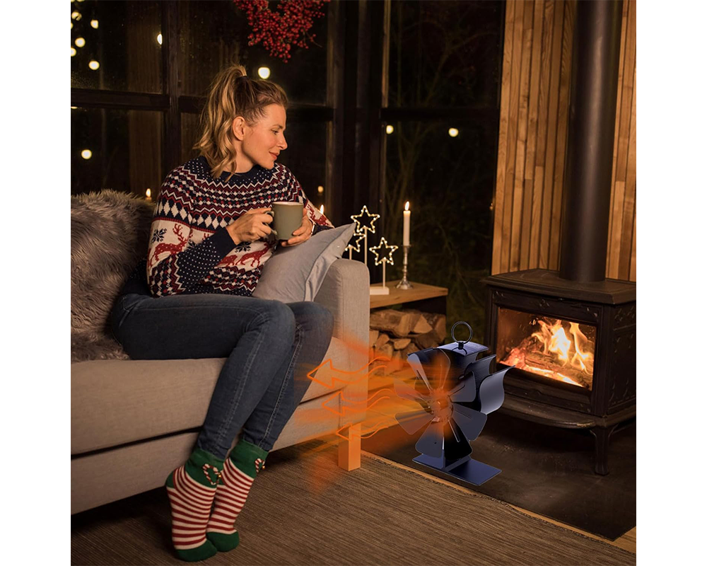 8 Blades Wood Stove Fan