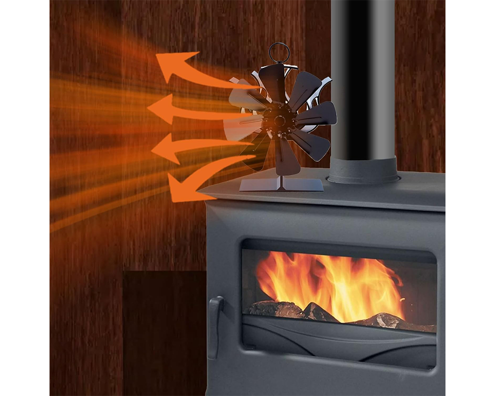 8 Blades Wood Stove Fan