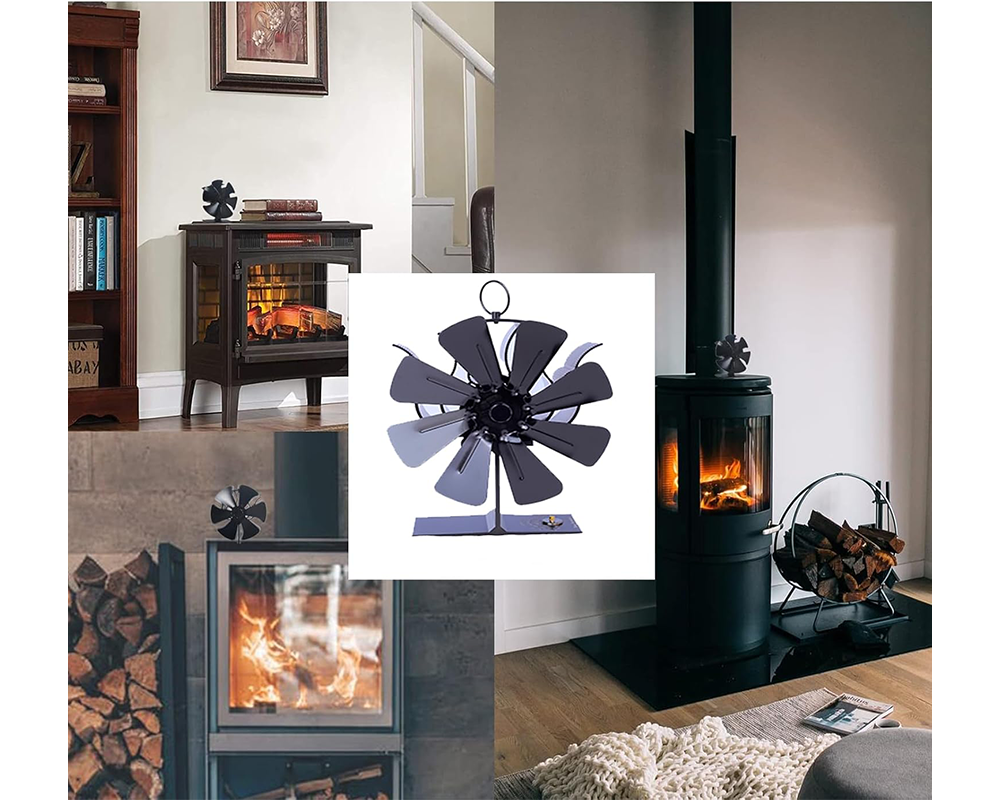 8 Blades Wood Stove Fan