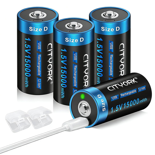 4 Pack Rechargeable D Batteries