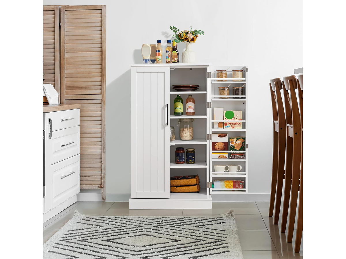 Kitchen Pantry Storage Cabinet with Adjustable Shelves