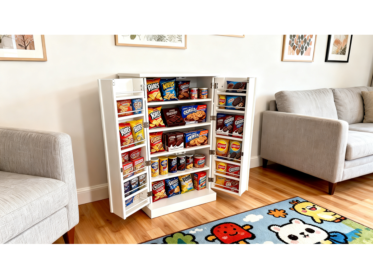 Kitchen Pantry Storage Cabinet with Adjustable Shelves