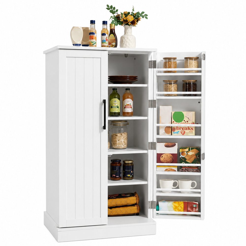 Kitchen Pantry Storage Cabinet with Adjustable Shelves