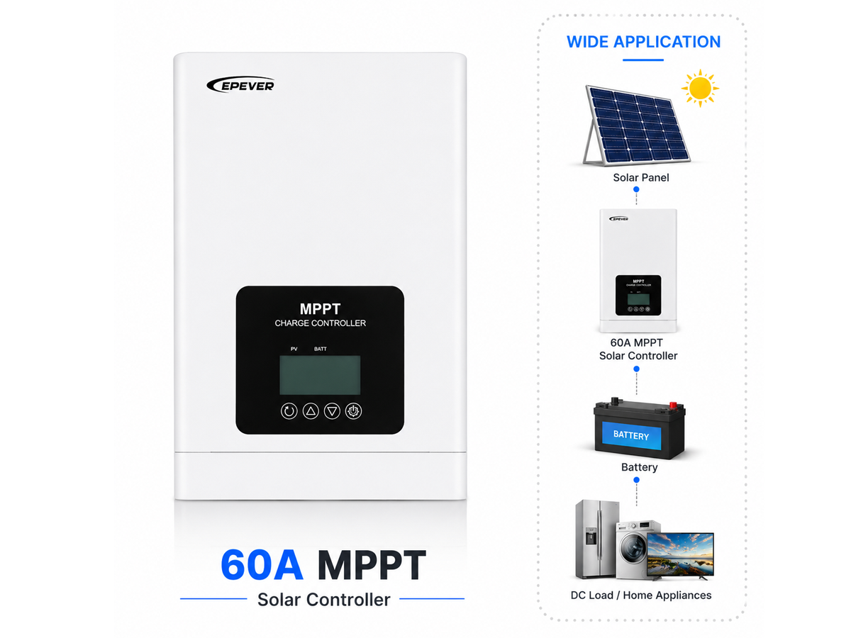 MPPT Solar Charge Controller 60A 48V Smart Solar Regulator