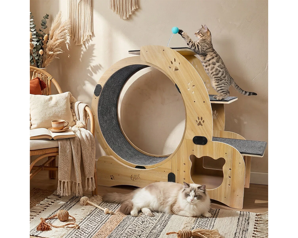 Cat Scratching Wheel Indoor Cat Running Activity Centre