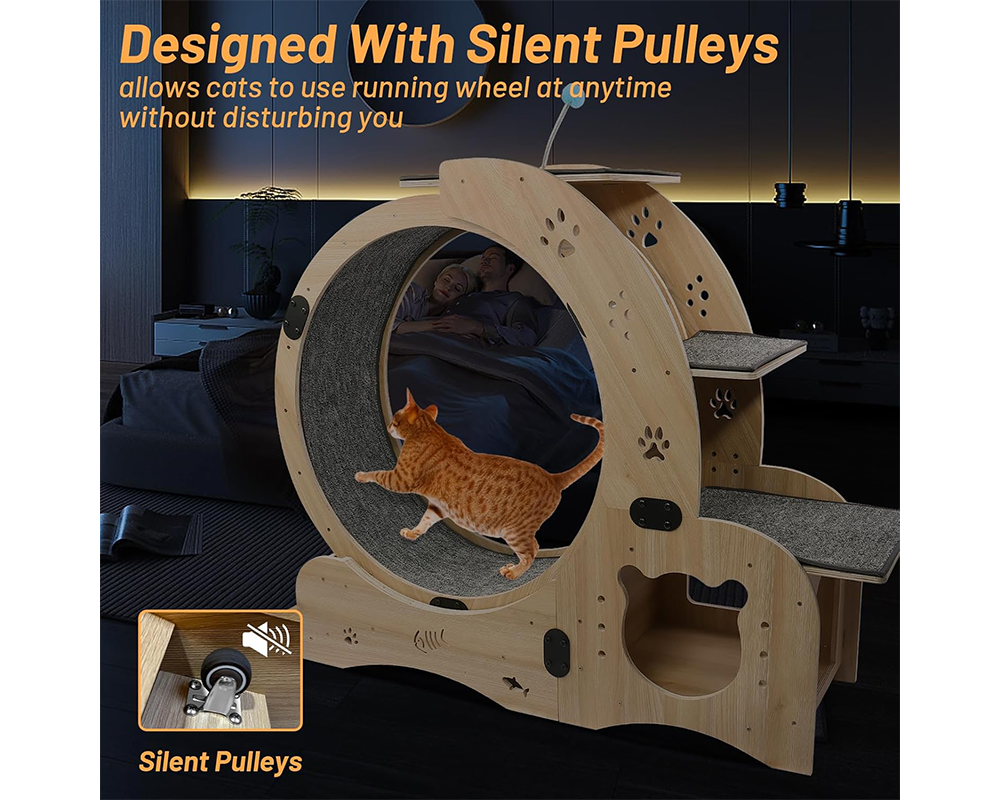 Cat Scratching Wheel Indoor Cat Running Activity Centre
