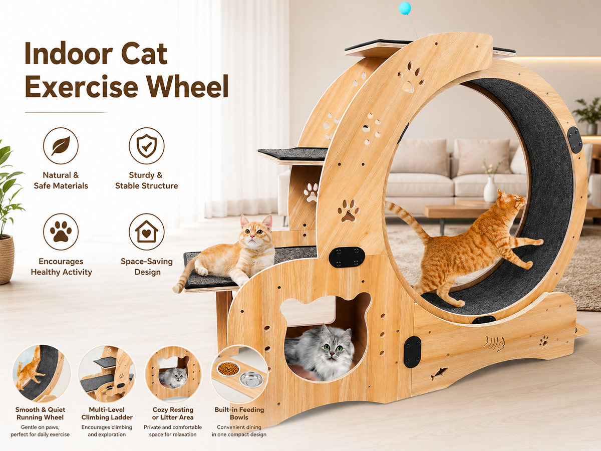 Cat Scratching Wheel Indoor Cat Running Activity Centre
