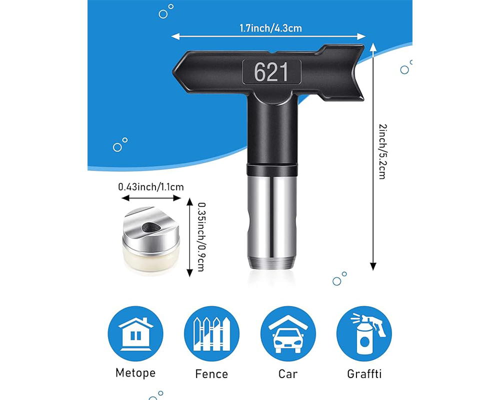 Airless Paint Sprayer Tips 5PCS Reversible Spray Nozzle Set