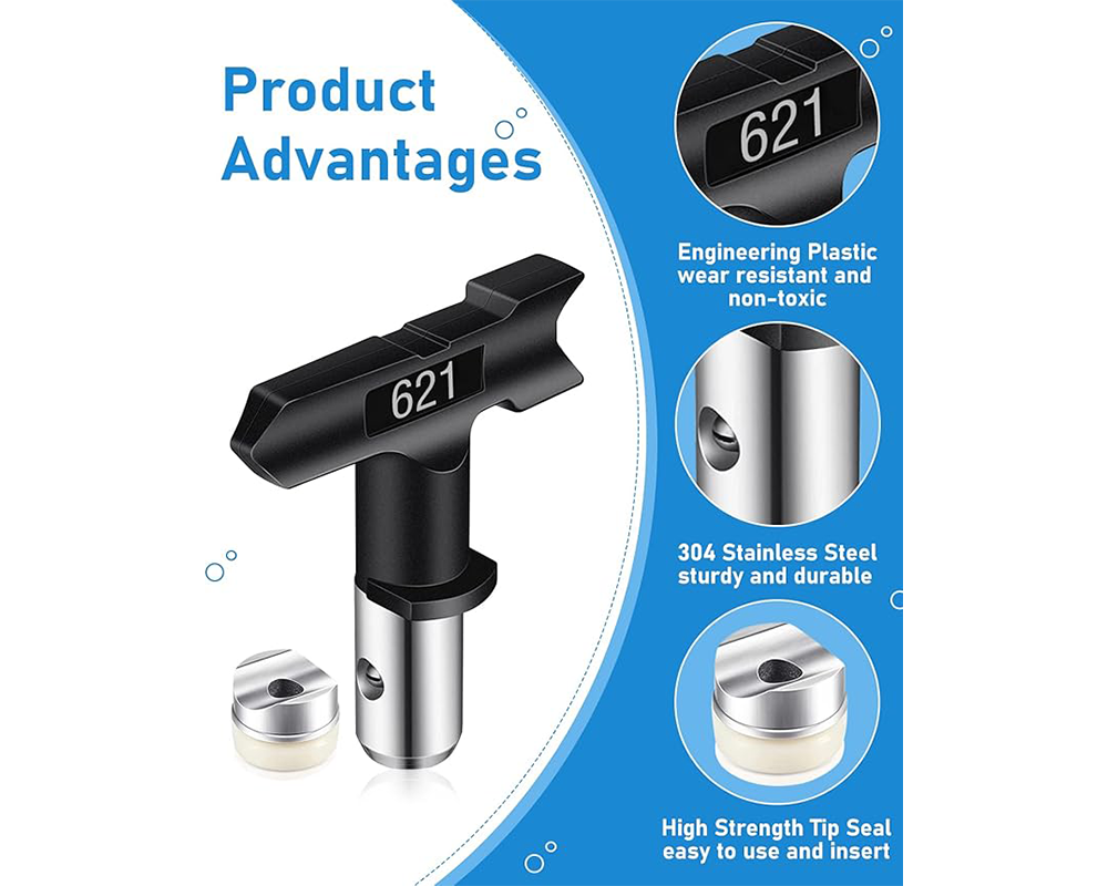 Airless Paint Sprayer Tips 5PCS Reversible Spray Nozzle Set
