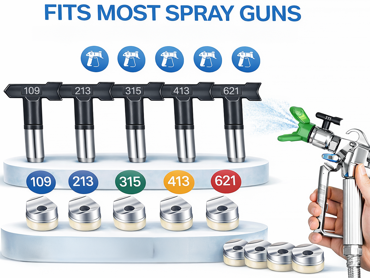 Airless Paint Sprayer Tips 5PCS Reversible Spray Nozzle Set