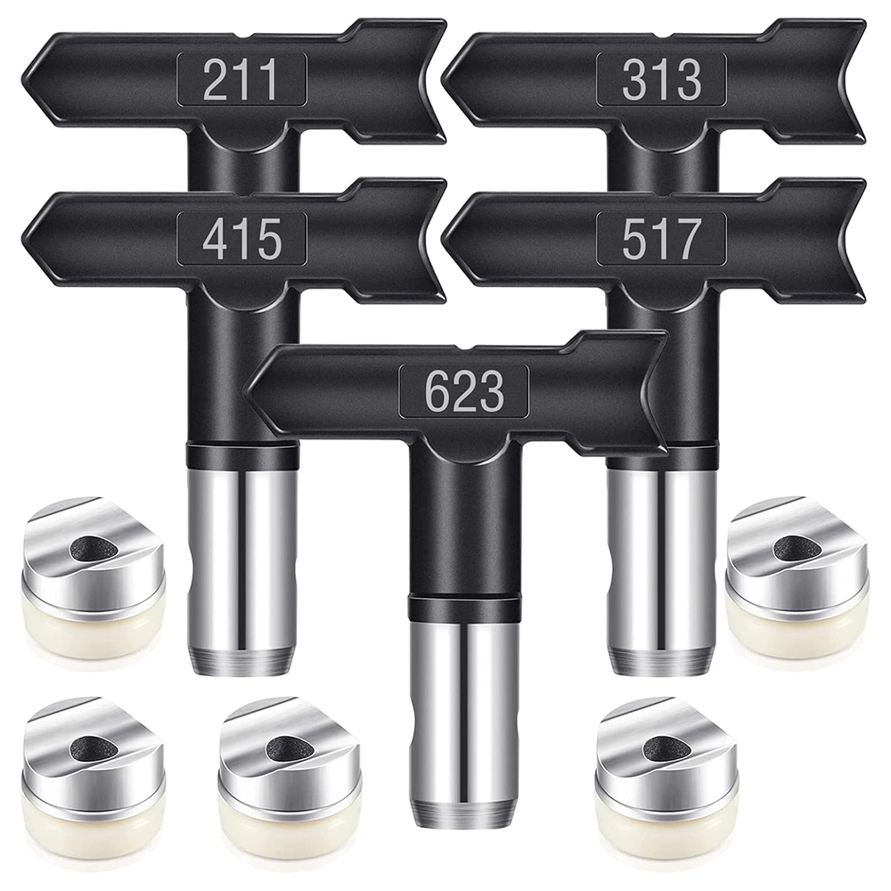 Airless Paint Sprayer Tips 5PCS Reversible Spray Nozzle Set