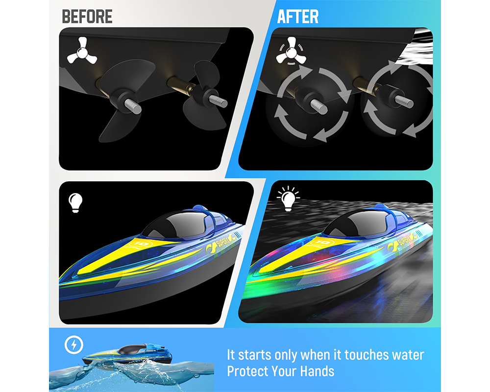 RC Racing Remote Control Boat with LED Lights