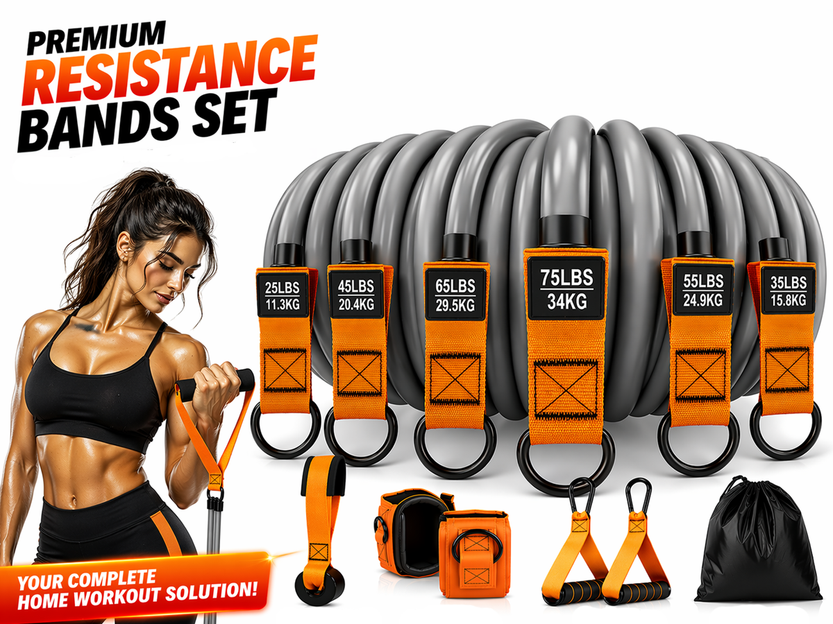 Fitness Exercises Resistance Bands Set