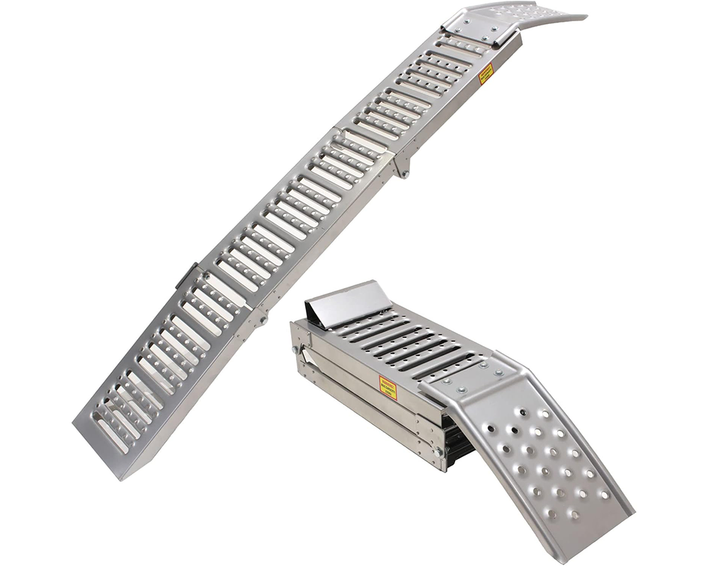 Tri Fold Aluminium Bike Loading Ramp Heavy Duty Folding Loading Ramp 350KG Capacity