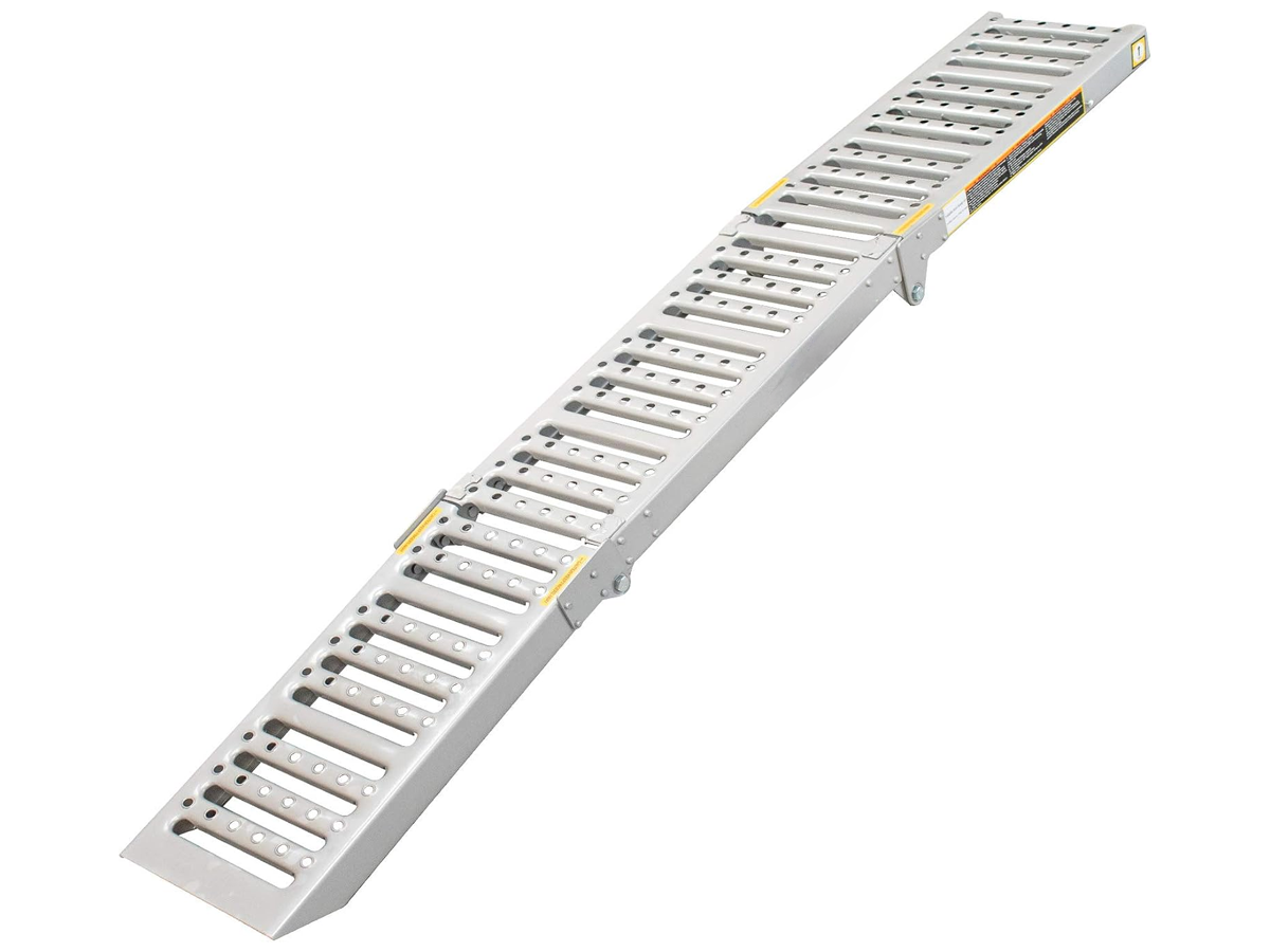 Trifold Loading Ramp Heavy Duty Folding Steel Loading Ramp 350KG Capacity