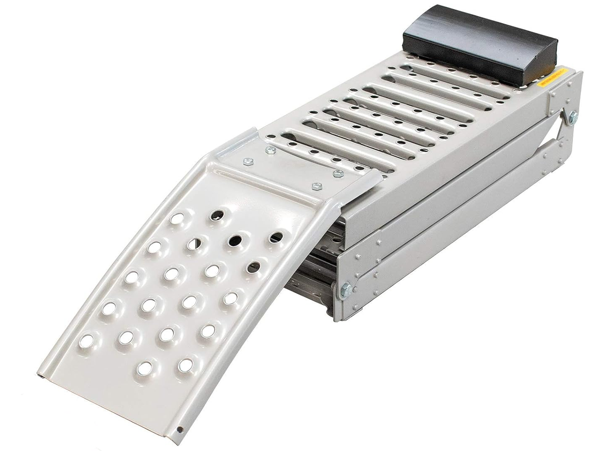 Trifold Loading Ramp Heavy Duty Folding Steel Loading Ramp 350KG Capacity