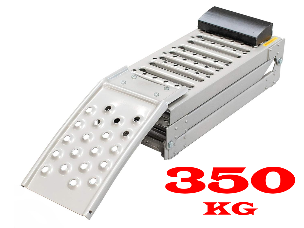 Tri Fold Aluminium Bike Loading Ramp Heavy Duty Folding Loading Ramp 350KG Capacity