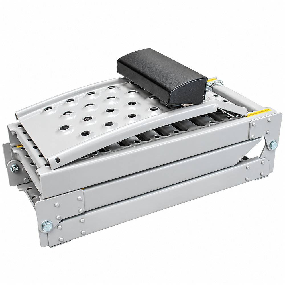 Trifold Loading Ramp Heavy Duty Folding Steel Loading Ramp 350KG Capacity