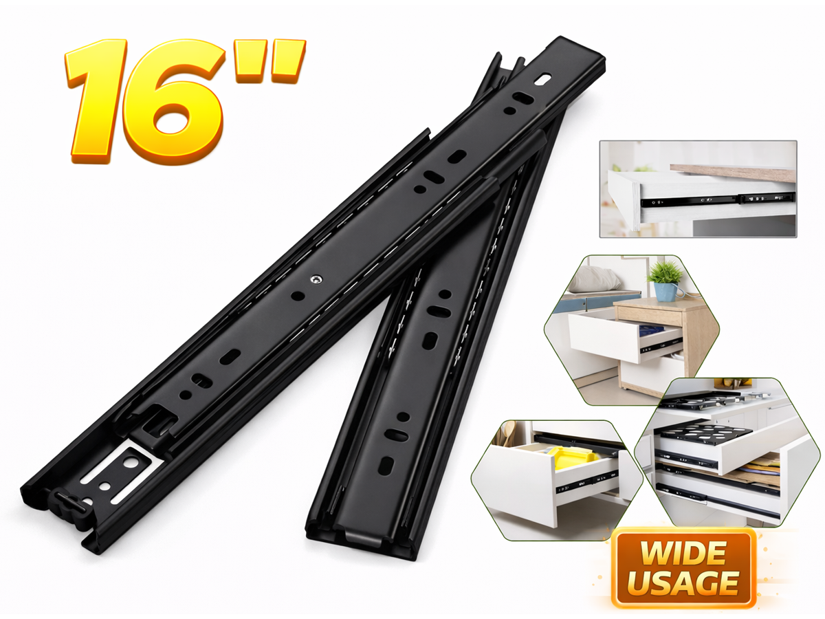 Drawer Slides Runner 16 Inch Full Extension Drawer Slide Rails